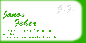 janos feher business card